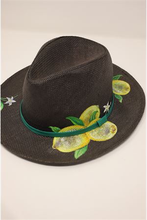 Panama style hat with Capri lemons Grakko Fashion | PANAMALIMONIMARRONE